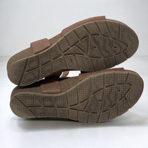 Earth Origins Karlie Sandals Brown Laser-Cut Leather & Adjustable Straps Sz 9 - Picture 8 of 9